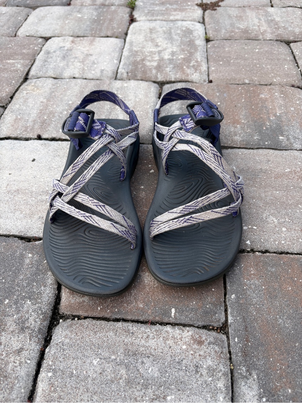 Chaco Z X2 White Purple Sport Strappy Hiking Sandals Women's size 7M